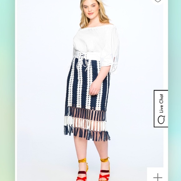 Anthropologie NWT Eva Franco Crochet MIDI Skirt Size XS. - Picture 7 of 14